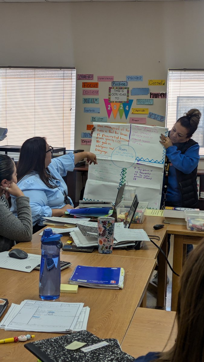Alvarez_SEISD's tweet image. At today’s GEMS RLA PLC, teachers shared student writing &amp;amp; applied strategies from colleagues all while using district-adopted resources! The impact of our last PD session was also evident in the work—it&apos;s great to see these practices in action! Congrats🎉#GEMSpride #Here2Serve