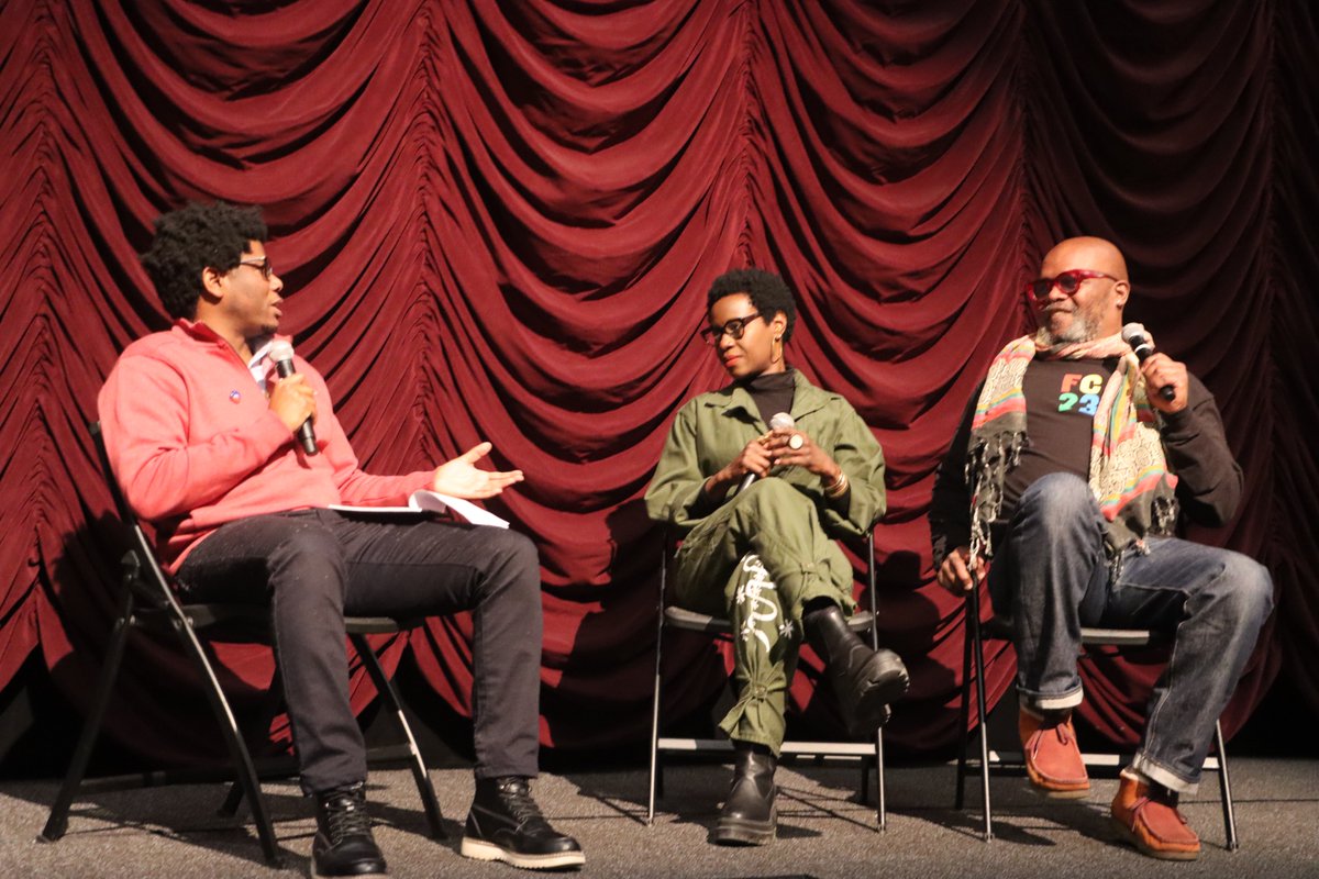 WebsCorneille's tweet photo. Friendly chat last night w/ Mountains’ actors Sheila Anozier &amp; Atibon Nazaire in front of scholars &amp; students at @IUcinema. The authenticity of their characters &amp; stellar performances caught everyone’s praise. Thanks @iufolklore Prof. @AftertheDance for this evening of arts. 1/2 https://t.co/QPmb10wPdV