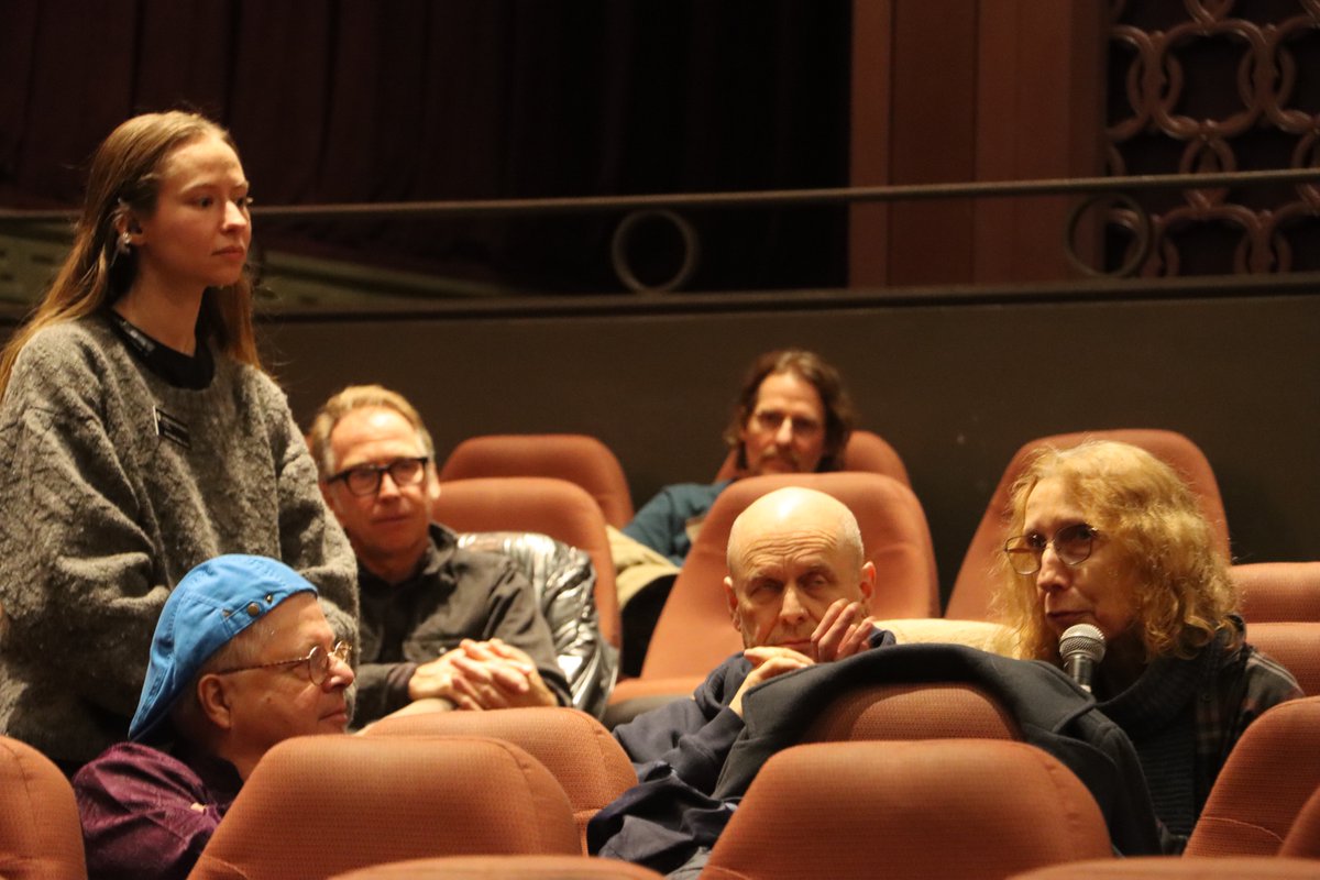 WebsCorneille's tweet photo. Friendly chat last night w/ Mountains’ actors Sheila Anozier &amp; Atibon Nazaire in front of scholars &amp; students at @IUcinema. The authenticity of their characters &amp; stellar performances caught everyone’s praise. Thanks @iufolklore Prof. @AftertheDance for this evening of arts. 1/2 https://t.co/QPmb10wPdV