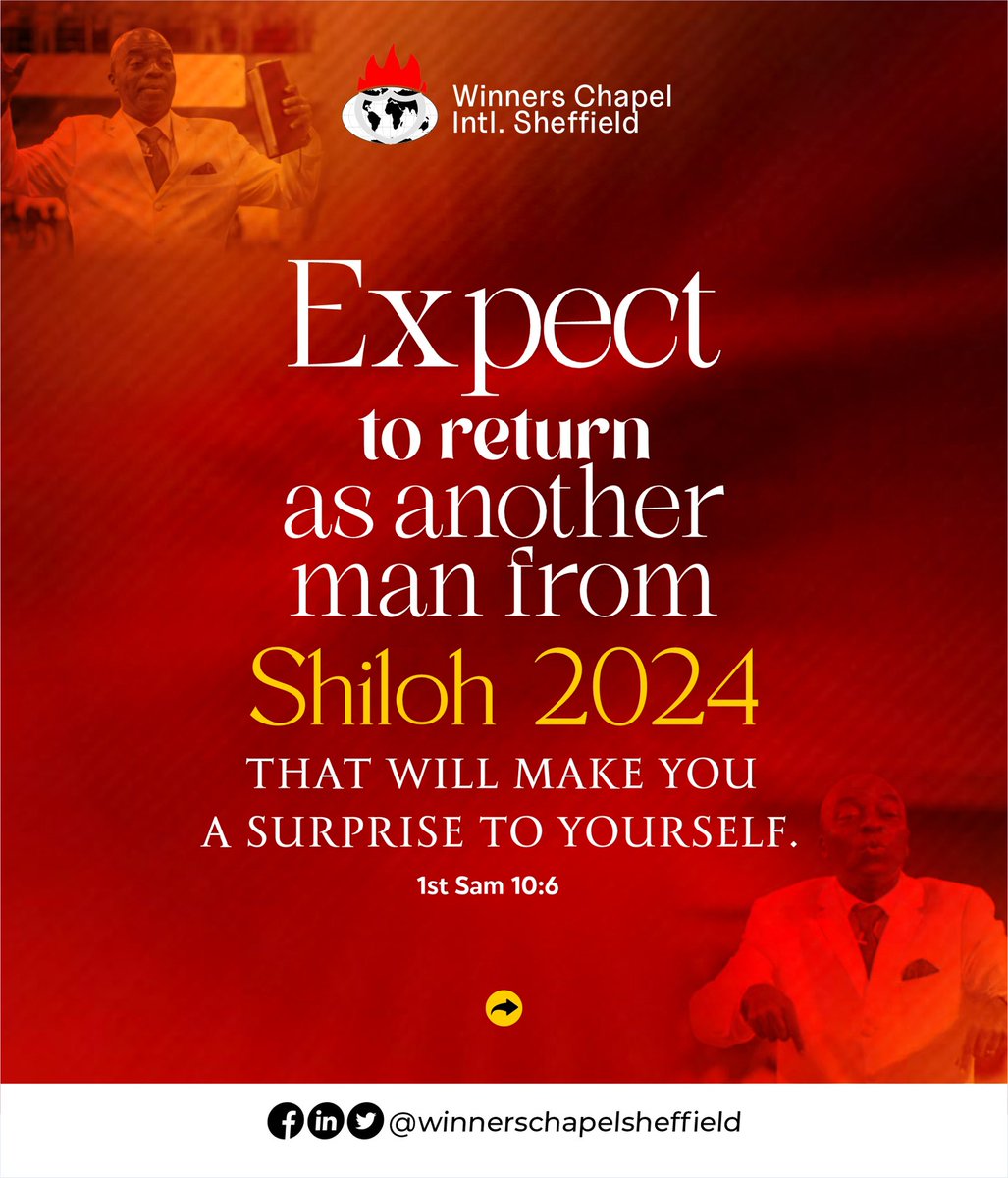 Wcisheffield's tweet photo. SHILOH 2024
God is ready. His servant is ready. The atmosphere is set.
Are you ready?
Are you expectant?
#Shiloh2024 #expectgreatthings #shiloh #winnerschapelinternational #winnerschapelworldwide #winnerschapelsheffield https://t.co/8muCuyFdfP