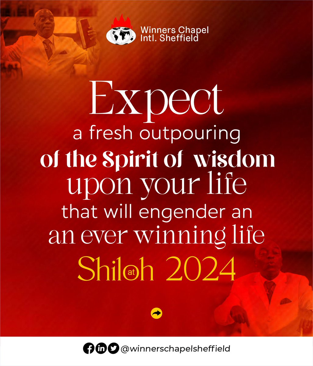 Wcisheffield's tweet photo. SHILOH 2024
God is ready. His servant is ready. The atmosphere is set.
Are you ready?
Are you expectant?
#Shiloh2024 #expectgreatthings #shiloh #winnerschapelinternational #winnerschapelworldwide #winnerschapelsheffield https://t.co/8muCuyFdfP