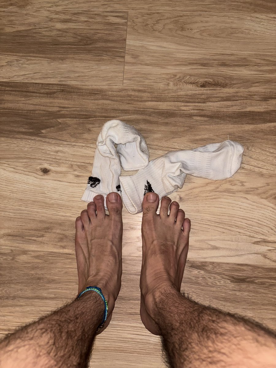 Stuff these socks in your mouth and jerk off looking at my gorgeous feet🤤 reach out if you want these socks sent to you and be personally humiliated by me. I’m not doing the begging: YOU are. #malefeet #whitesocks #feetdom #footmaster #findom