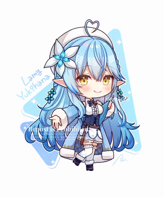 雪花ラミィちゃん #LamyArt #ホロちび ↓高画質↓