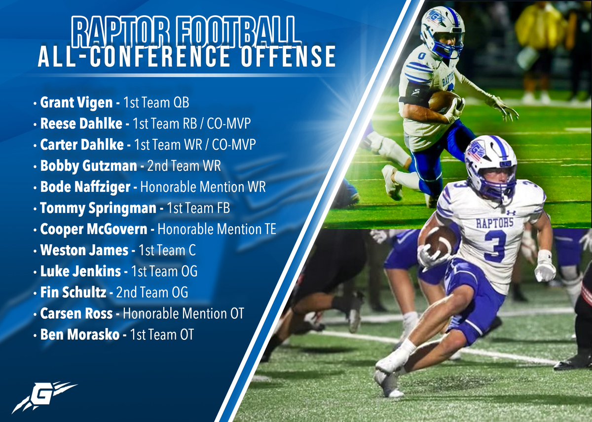 Congratulations to our All-Conference Offensive selections!