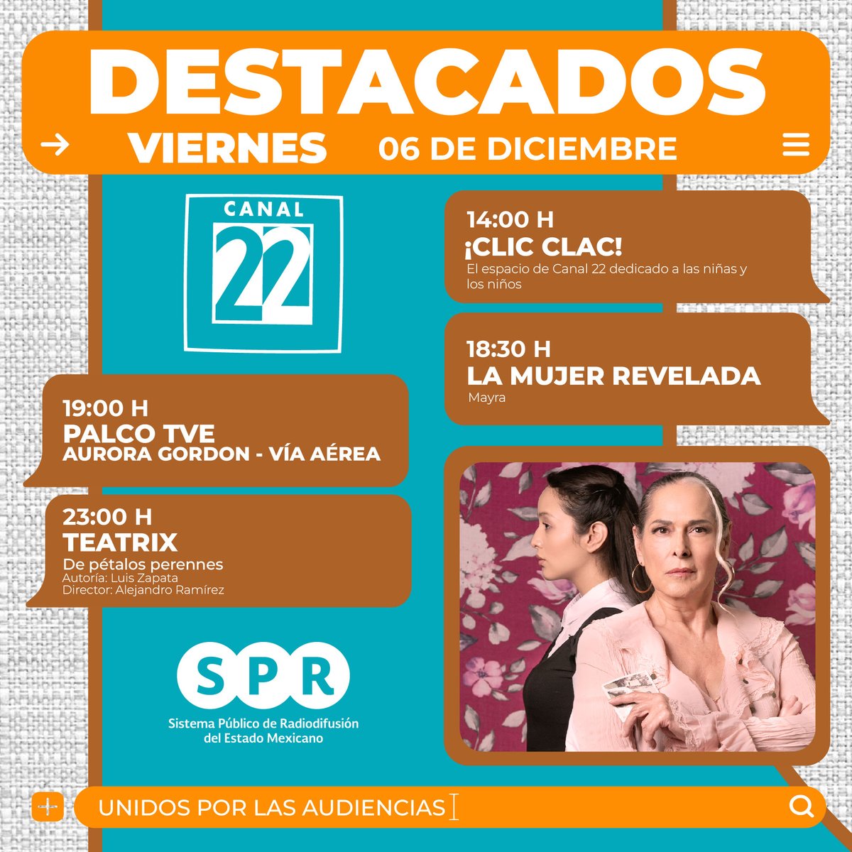 SPRMexico's tweet photo. La señora Adela y su empleada tienen un nuevo pasatiempo divertido que las podría meter en problemas.😱

¿De qué podría tratarse?

#Teatrix: De pétalos perennes🗓️06 de diciembre⏰23:00H en @Canal22 por el📺22.1 

#UnidosPorLasAudiencias https://t.co/e50vy5tUOv
