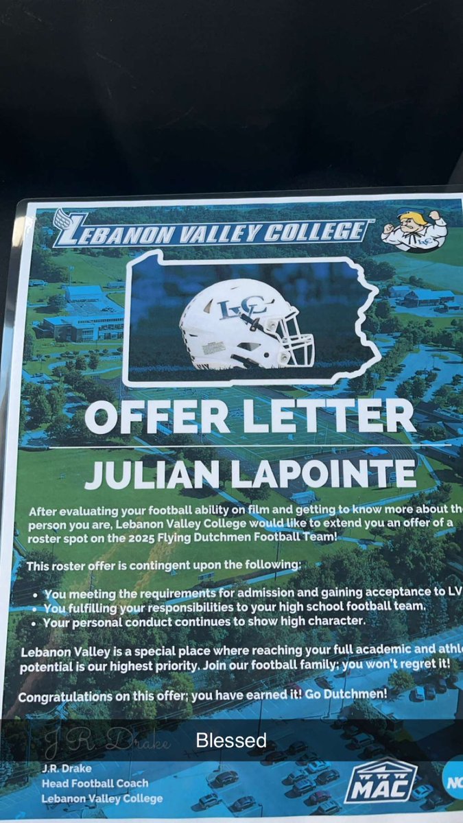 Julian Lapointe (@julian_lapointe) on Twitter photo Blessed and honored to receive my first college football offer to <a href="/LVCFootball/">LVC Football</a> <a href="/coachhall_/">Walter Hall</a> <a href="/CoachDrake31/">J.R. Drake</a> Blessed and honored to receive my first college football offer to <a href="/LVCFootball/">LVC Football</a> <a href="/coachhall_/">Walter Hall</a> <a href="/CoachDrake31/">J.R. Drake</a>