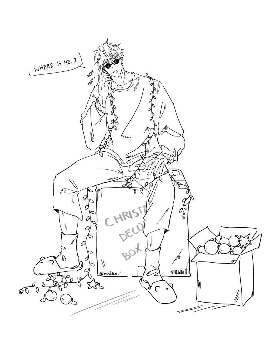 youka__i's tweet photo. what can i say? just enjoy those #JujutsuKaisen christmas doodles :3 

#jjk #gojo #sukuna #geto #choso #fanart #anime #art https://t.co/Lamoq85stq