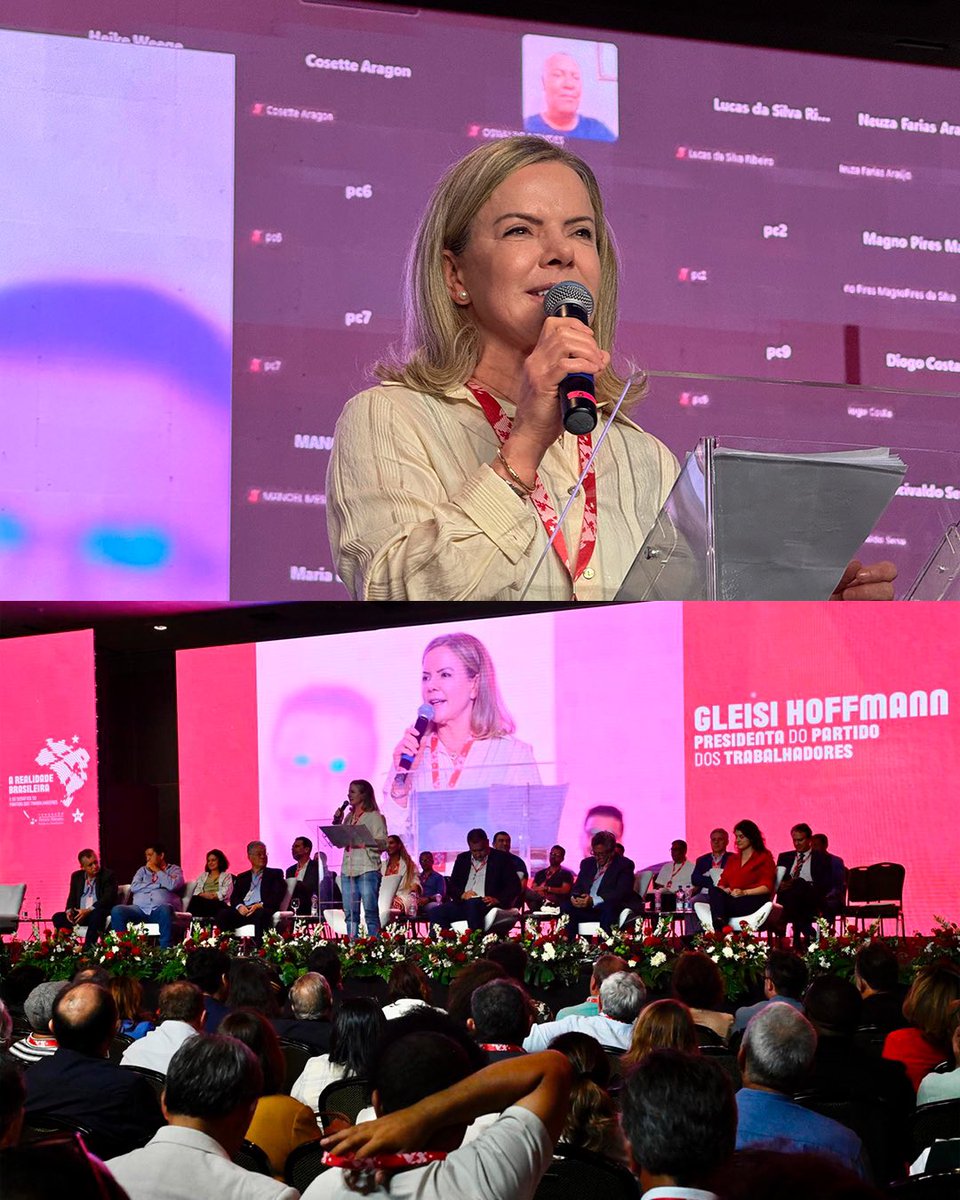 NO MEU PARTIDO EU BOTO FÉ PORQUE ELE É PRESIDIDO POR MULHER! 🌟

A presidenta Nacional do PT, <a href="/gleisi/">Gleisi Hoffmann</a> participou da mesa de abertura do Seminário
 "A Realidade Brasileira e os Desafios do PT” e falou um pouco sobre os rumos do partido. <a href="/fpabramo/">Fundação Perseu Abramo</a> 
+