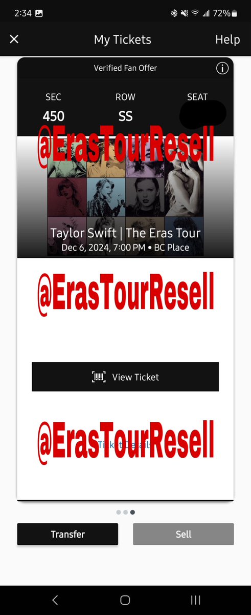 Eras Tour Resell tweet media