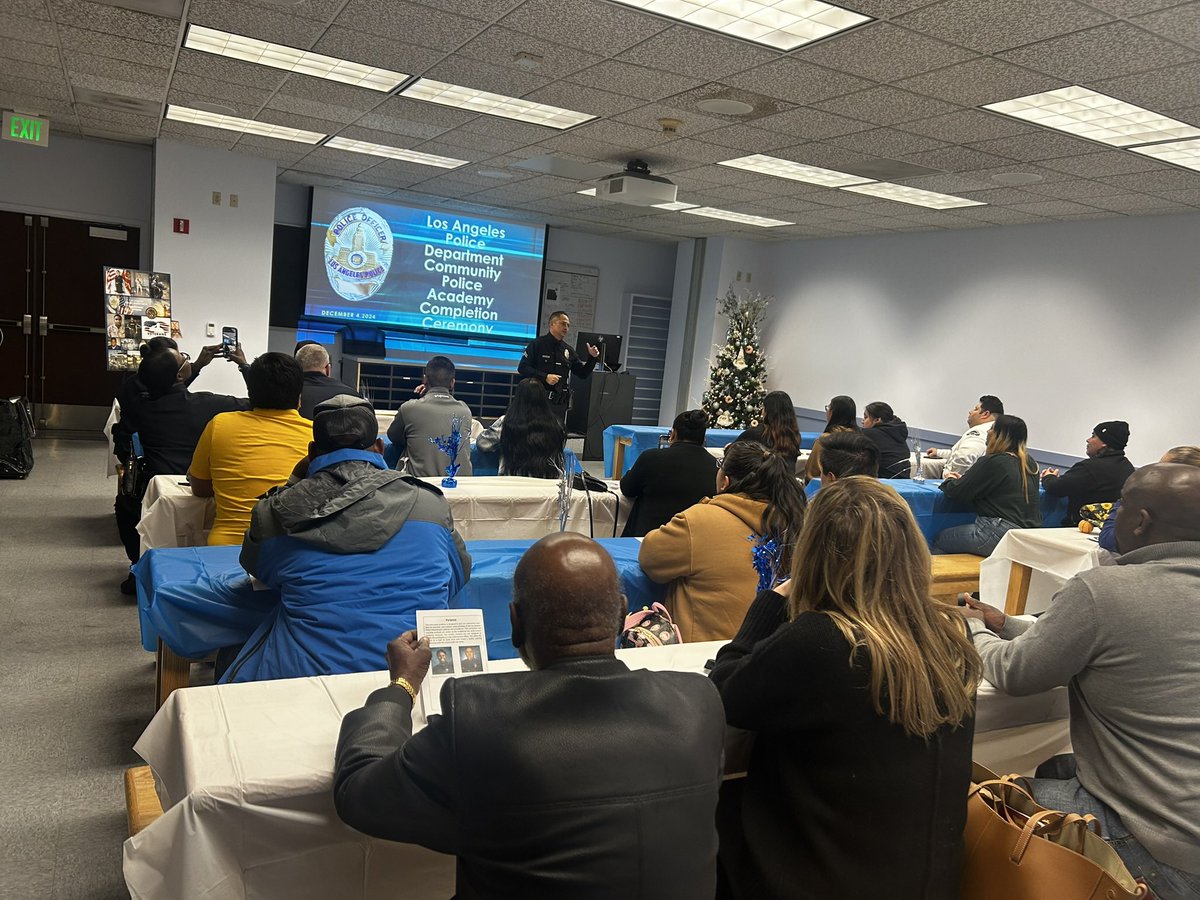 Congrats to <a href="/LAPD_Southwest/">LAPD Southwest</a> Citizen Academy Graduates. Yourselves as well as other <a href="/LAPDSouthBureau/">LAPD South Bureau</a> citizens completed an informative 9-week course. Thank you all for the commitment to making your community a better place. <a href="/LAPDHQ/">LAPD HQ</a> is blessed to have such dedicated partners 💙