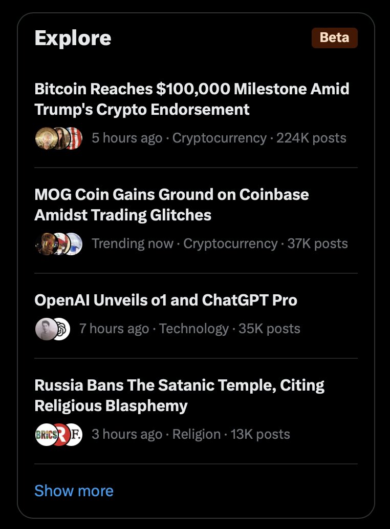 Mog Coin Gains Ground on Coinbase: 37K Posts
OpenAI ($157B) Releases New AI: 35K Posts

Can't Stop
Won't Stop

Mog or Get Mogged