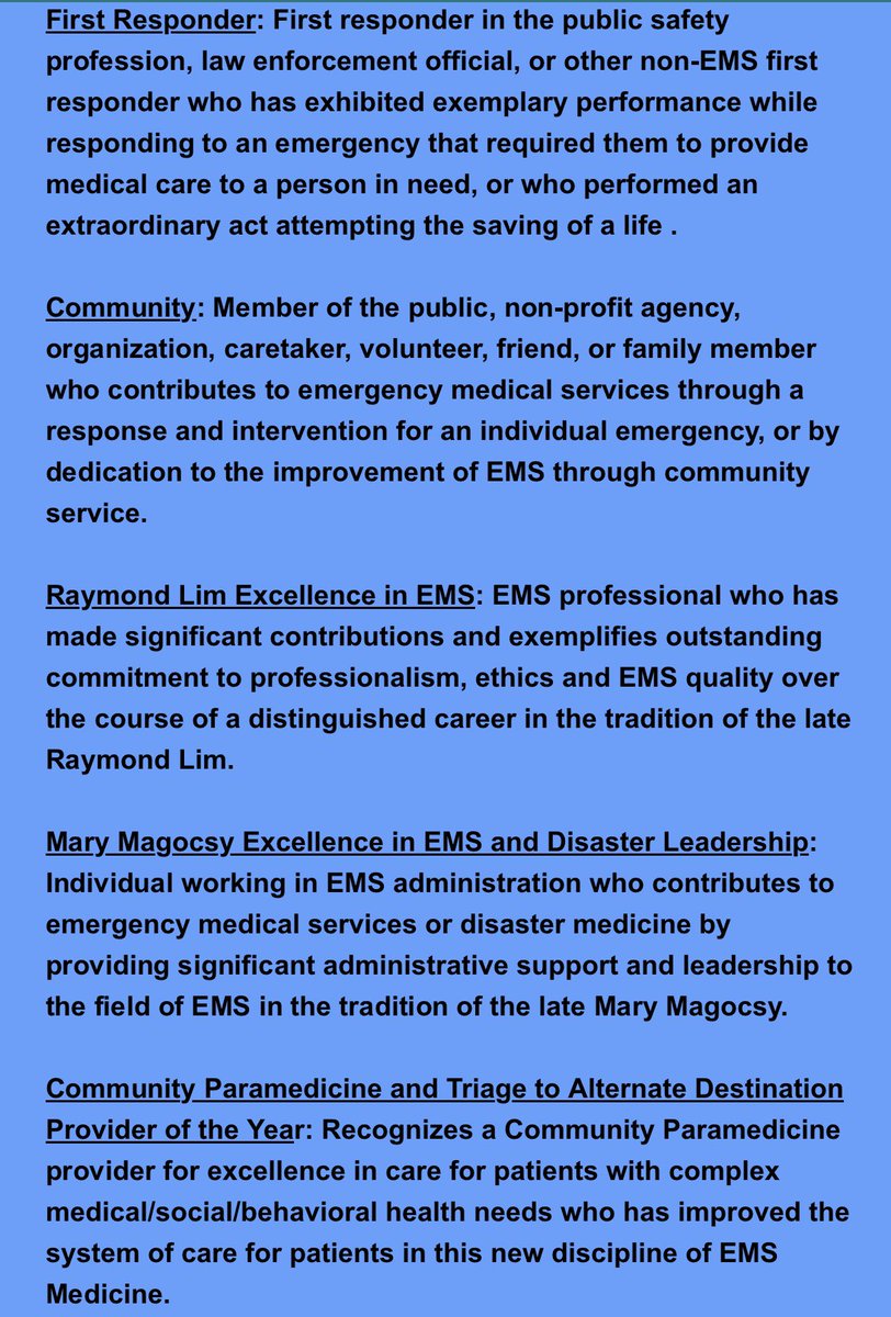 Know a ⭐️ EMT, Paramedic, Community Member, or Hospital Provider who had an incredible save this year or just goes above and beyond daily? Nominate them for the best gift - a 2025 EMS Award at forms.office.com/g/yky2HTkVGc . Please like and repost!
