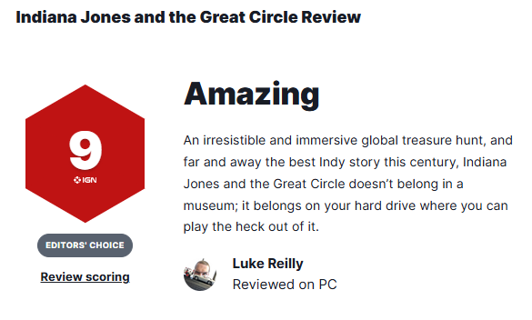 Indiana Jones &amp; the Great Circle is, IMHO, the best Xbox exclusive in years. I absolutely adore it so far, as has everyone else I've talked to about it.

We discuss MachineGames's latest dub in spoiler-free detail on this week's new episode of Unlocked.