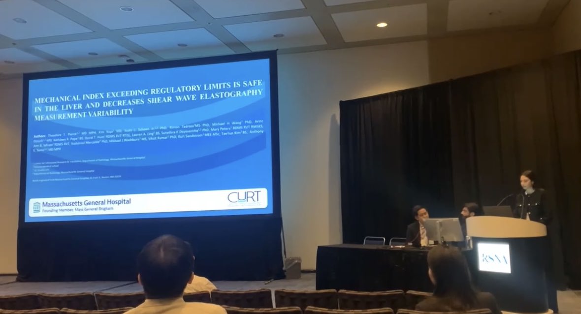 Grateful to have had the opportunity to present our work on increased Mechanical Index Shear Wave Elastography at RSNA! 
#RSNA2024
