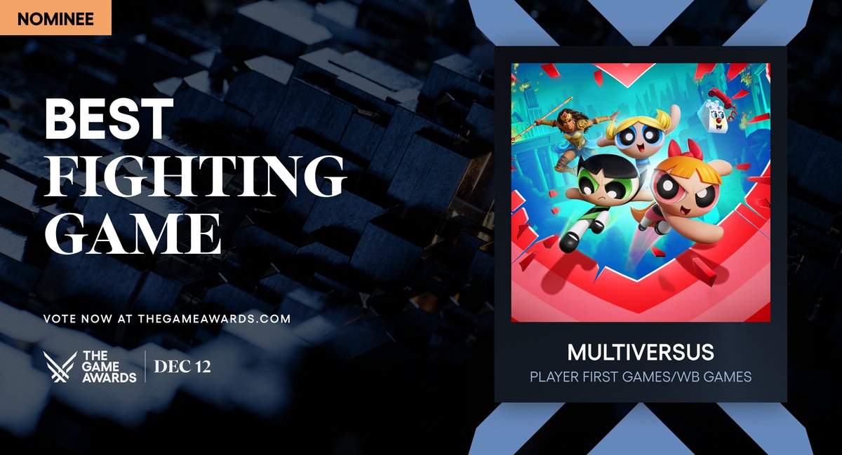 <a href="/multiversus/">MultiVersus</a> <a href="/wbgames/">Warner Bros. Games</a> Congrats again on your Best Fighting Game nomination! #TheGameAwards

Only 1 week left to vote, so vote now! bit.ly/tgavote