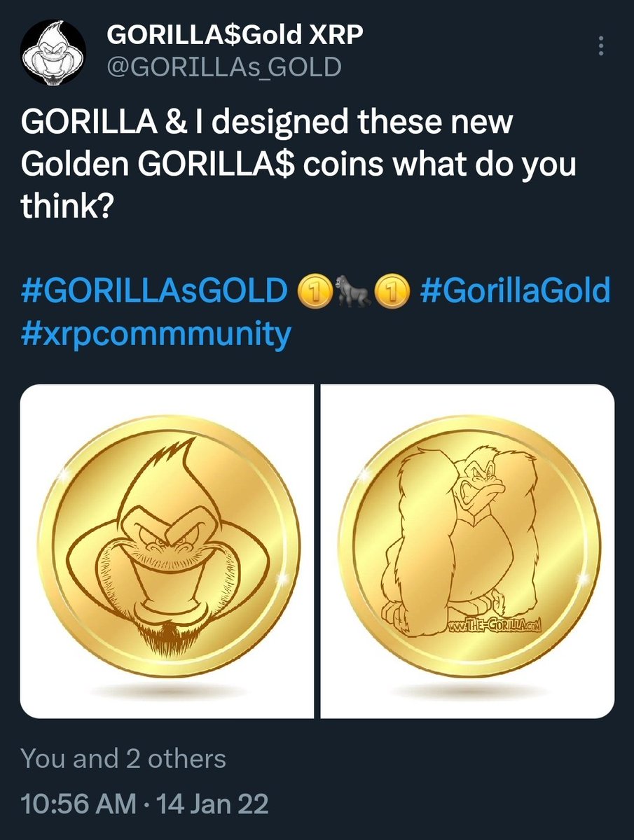 This . is . Crazy! 

 I don't know what's happening

.. But ...  our Artist Token <a href="/GORILLAs_GOLD/">GORILLA$Gold XRP</a> from '22 on
XRP has gone up almost 500 % ! 

Do you still Hold
GORILLA$💰GOLD?