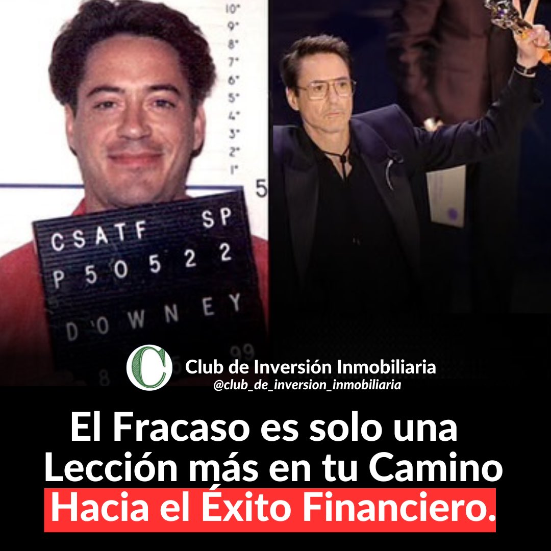 CdeInversionIn's tweet photo. 🎬Robert Downey Jr. pasó de estar en prisión a convertirse en un ganador del Oscar y de los actores más influyentes de su generación.

🌟Su historia nos enseña que no importa cuán bajo caigas, siempre puedes levantarte y alcanzar el éxito con determinación.

#RobertDowneyJr https://t.co/IY9XmouwUD