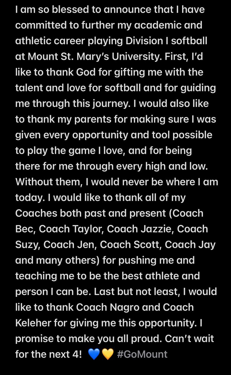 Excited for the next 4! 💙💛 <a href="/Mount_SB/">Mount Softball</a>