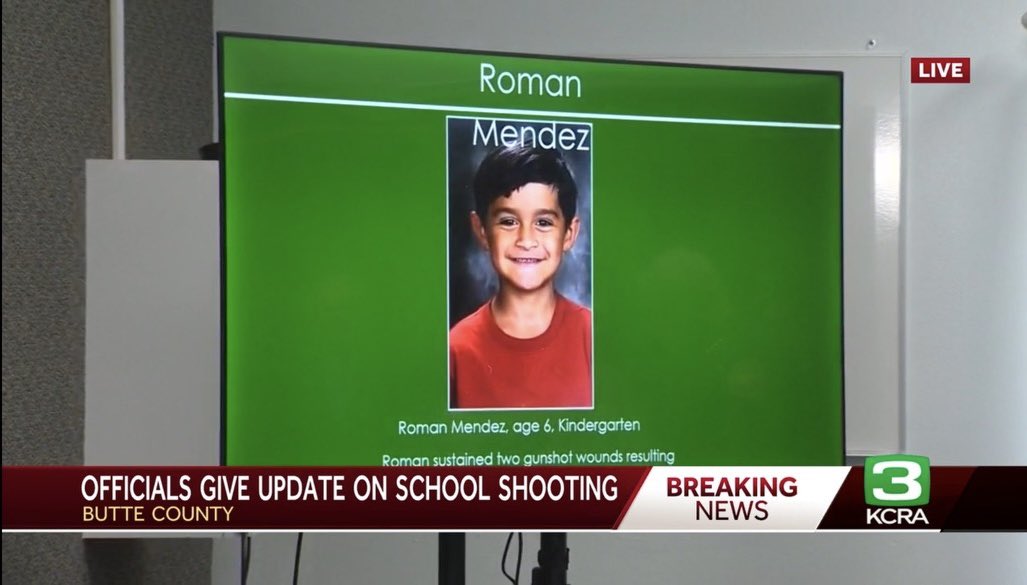 PeytonKCRA's tweet photo. Butte County Sheriff Kory Honea says these two young boys are the victims of the shooting at the Feather River Adventist School. 

Roman and Elias both remain in critical condition. @kcranews https://t.co/tl4VoVAVmR