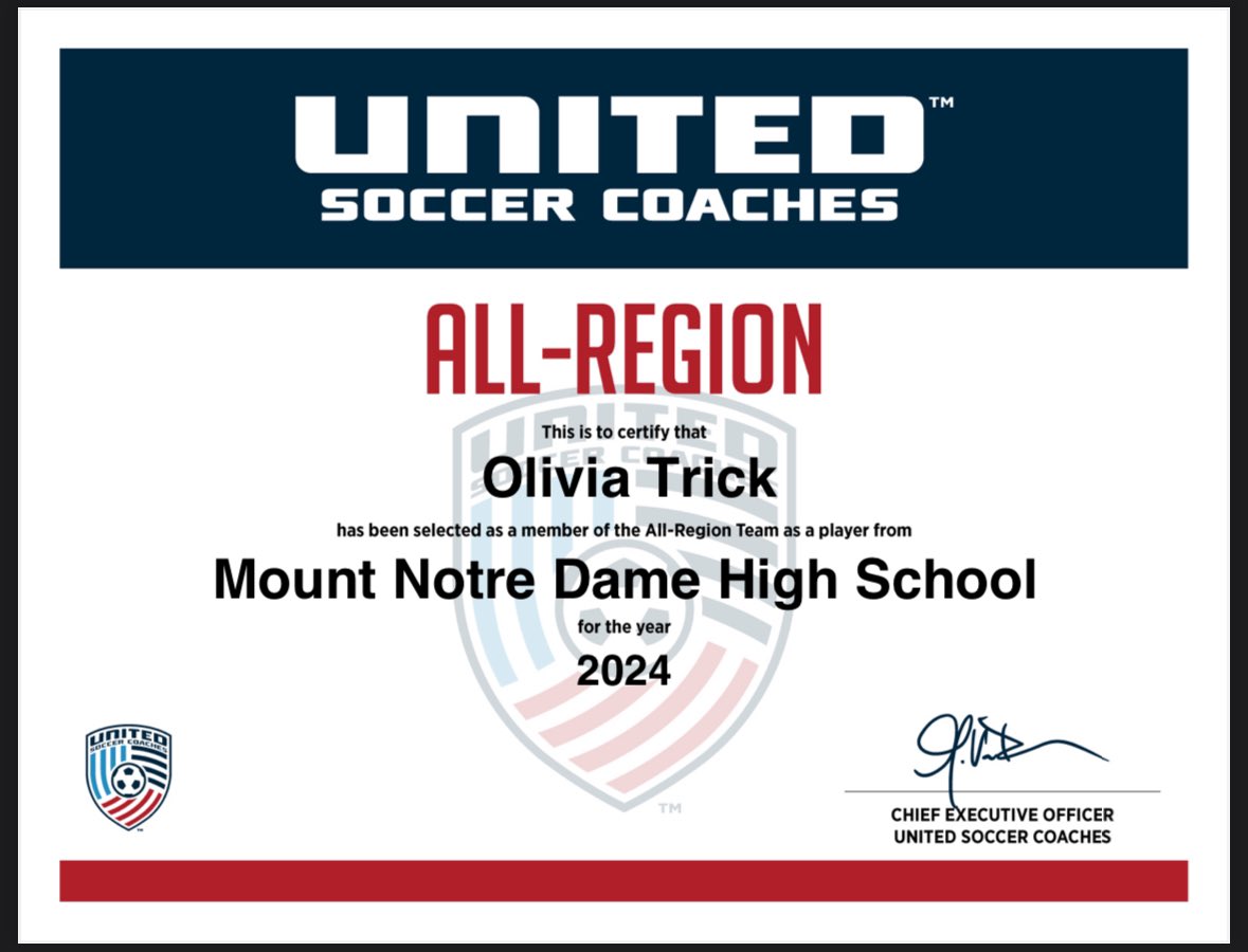 Junior Defender and Captain, Olivia Trick has been named to the United Soccer Coaches All Region Team for the 2024 season! Congratulations!! 👏🏻💙👸