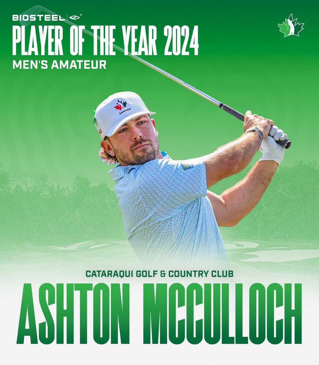 Catgandcc's tweet photo. 🏆 Congratulations Ashton Mcculloch for earning  @TheGolfOntario 2024 Men’s Amateur Player of the Year  title! Ashton has shown unmatched dedication and skill. Well deserved! 🏌️‍♂️

#GolfOntario #PlayerOfTheYear https://t.co/d3hWcOZtRM