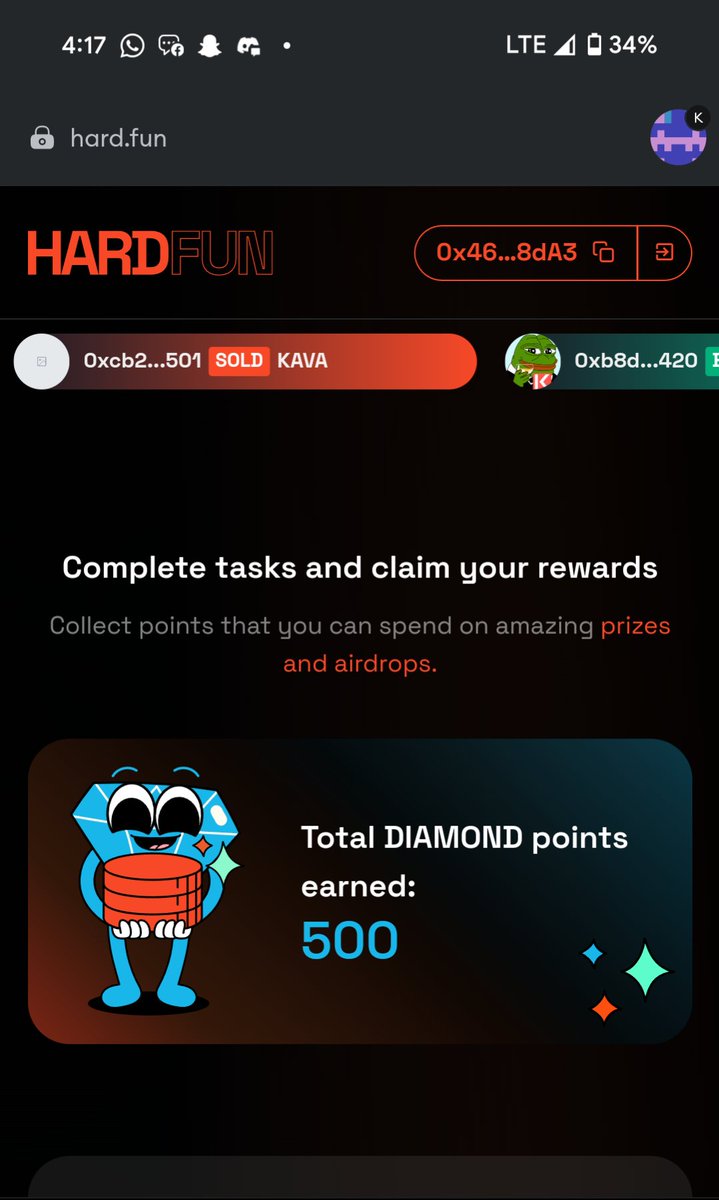 _crypto_wrld's tweet photo. Just completed my first tasks on https://t.co/ZCM72Xn3jQโwhat an epic experience! ๐ Simple, fun, and rewarding with real crypto perks. Donโt miss out on this DeFi adventure! ๐ #HARDfun #Crypto @hard_protocol https://t.co/R32RqEoibw