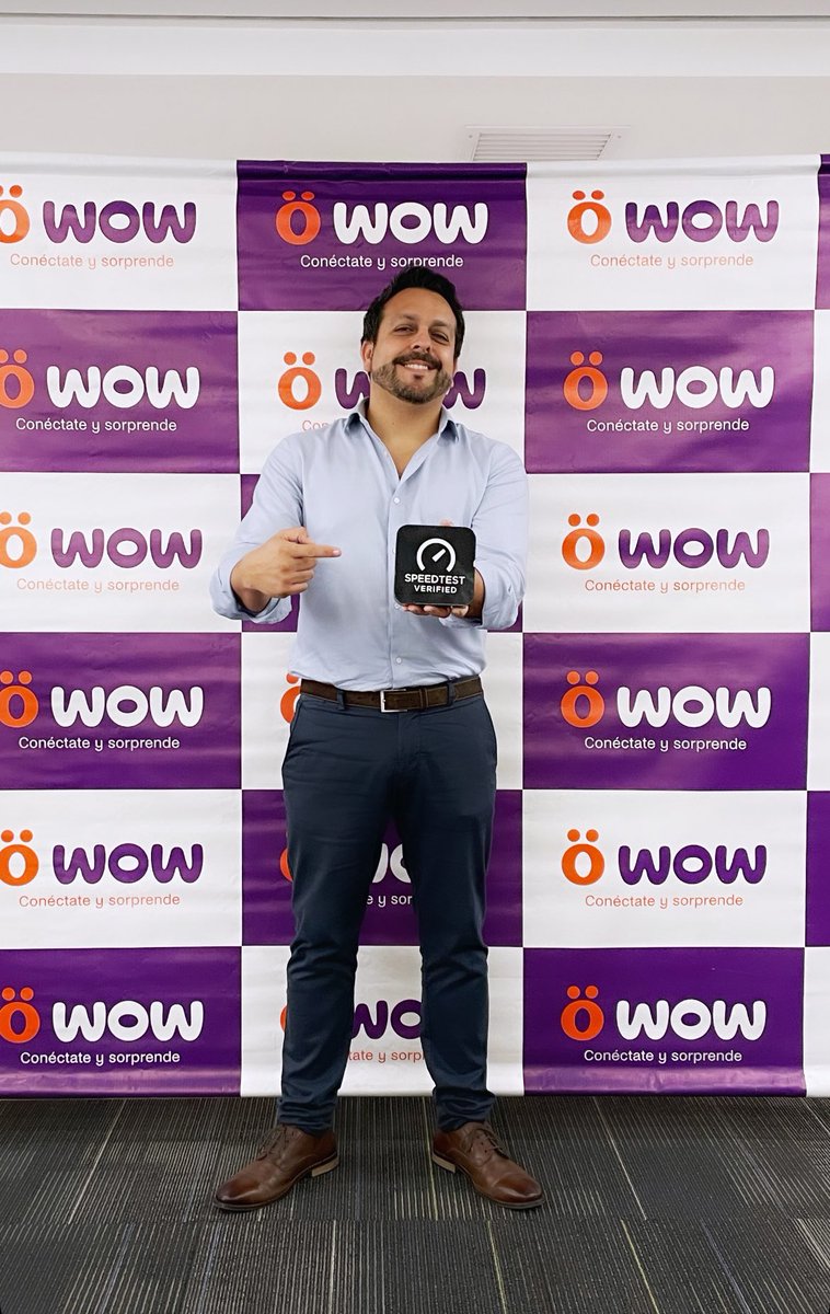 carpelag's tweet photo. WOW Perú fue reconocido por Ookla por ser el internet 100% Fibra Óptica más rápido y estable en 8 departamentos del Perú: Cajamarca, Huancavelica, Huánuco, Ica, Junín, Loreto, Moquegua y Tacna. Estos reconocimientos nos llenan de orgullo e impulsan a mejorar cada día más 💪 https://t.co/P3o3uYagRe