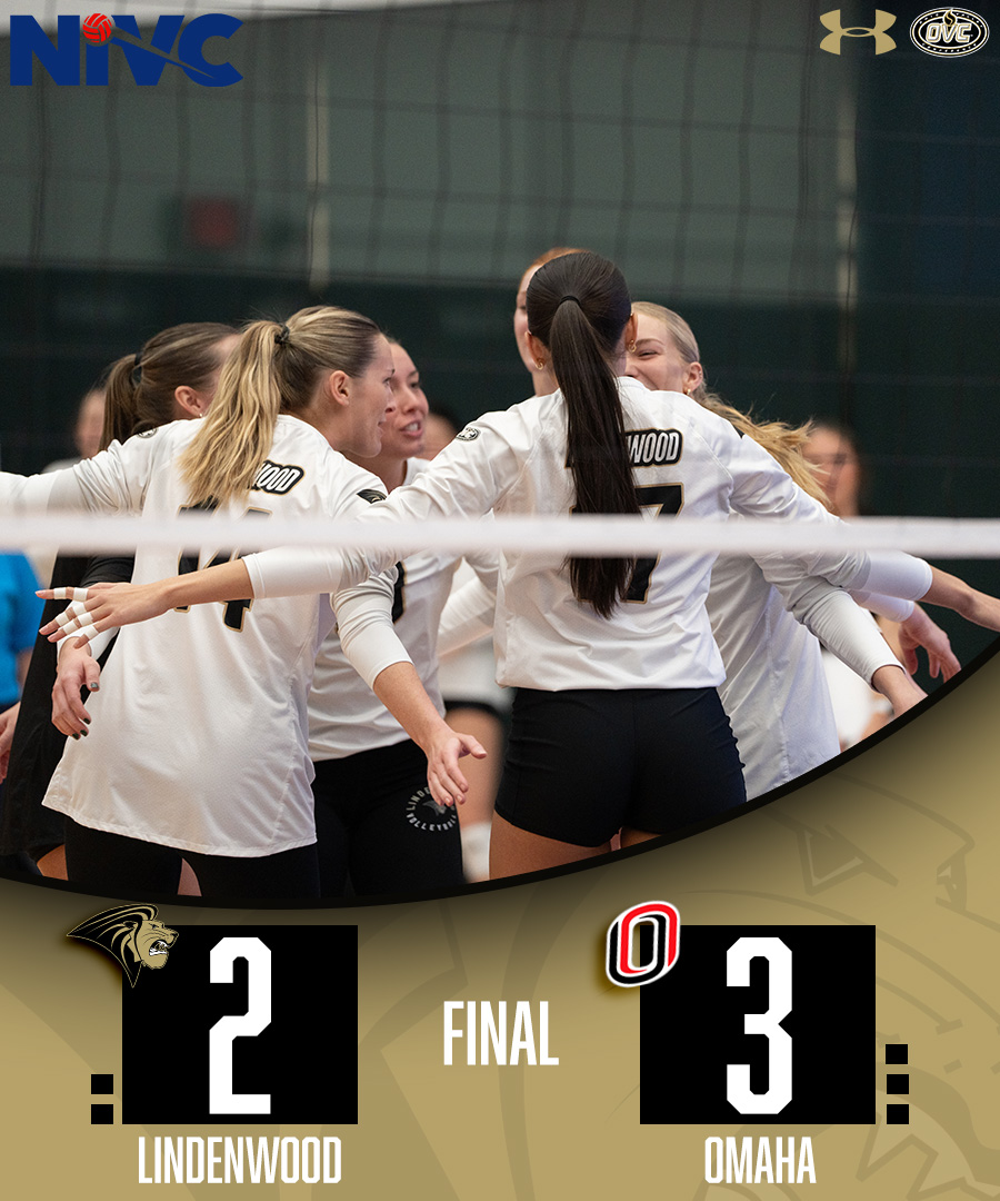Lindenwood WVB (@lindenwoodwvb) on Twitter photo 𝐅𝐢𝐧𝐚𝐥
Lindenwood - 2
Omaha - 3
Lindenwood's historic season comes to a close after falling to Omaha in five sets in the first round of the <a href="/WomensNIVC/">Women's NIVC</a>
Nyah Wilson and Ashley Geluck led the way with 12 kills each as LU finishes with a 23-11 record
#NewLevel | #OVCit 𝐅𝐢𝐧𝐚𝐥
Lindenwood - 2
Omaha - 3
Lindenwood's historic season comes to a close after falling to Omaha in five sets in the first round of the <a href="/WomensNIVC/">Women's NIVC</a>
Nyah Wilson and Ashley Geluck led the way with 12 kills each as LU finishes with a 23-11 record
#NewLevel | #OVCit