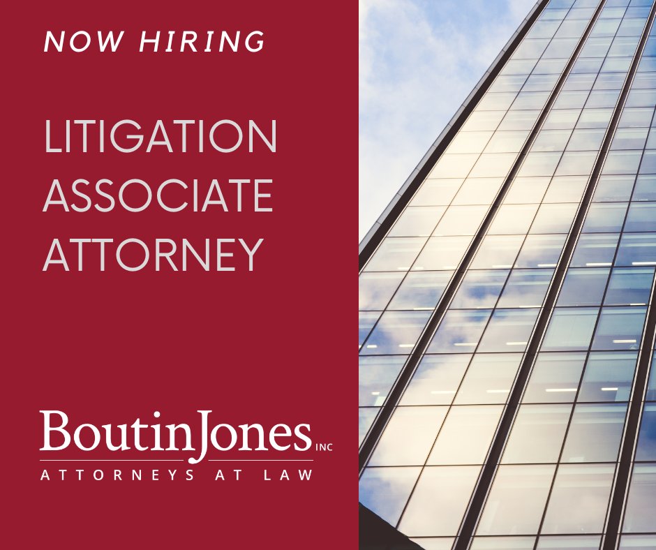 BoutinJones's tweet photo. If you're an attorney looking for a change to start the new year, we have an open position for a Litigation Associate Attorney that might be the perfect fit! Our litigators work on interesting cases, and our associates hit-the-ground running. More info:
https://t.co/QreB9PlRmv https://t.co/55oDEnredA