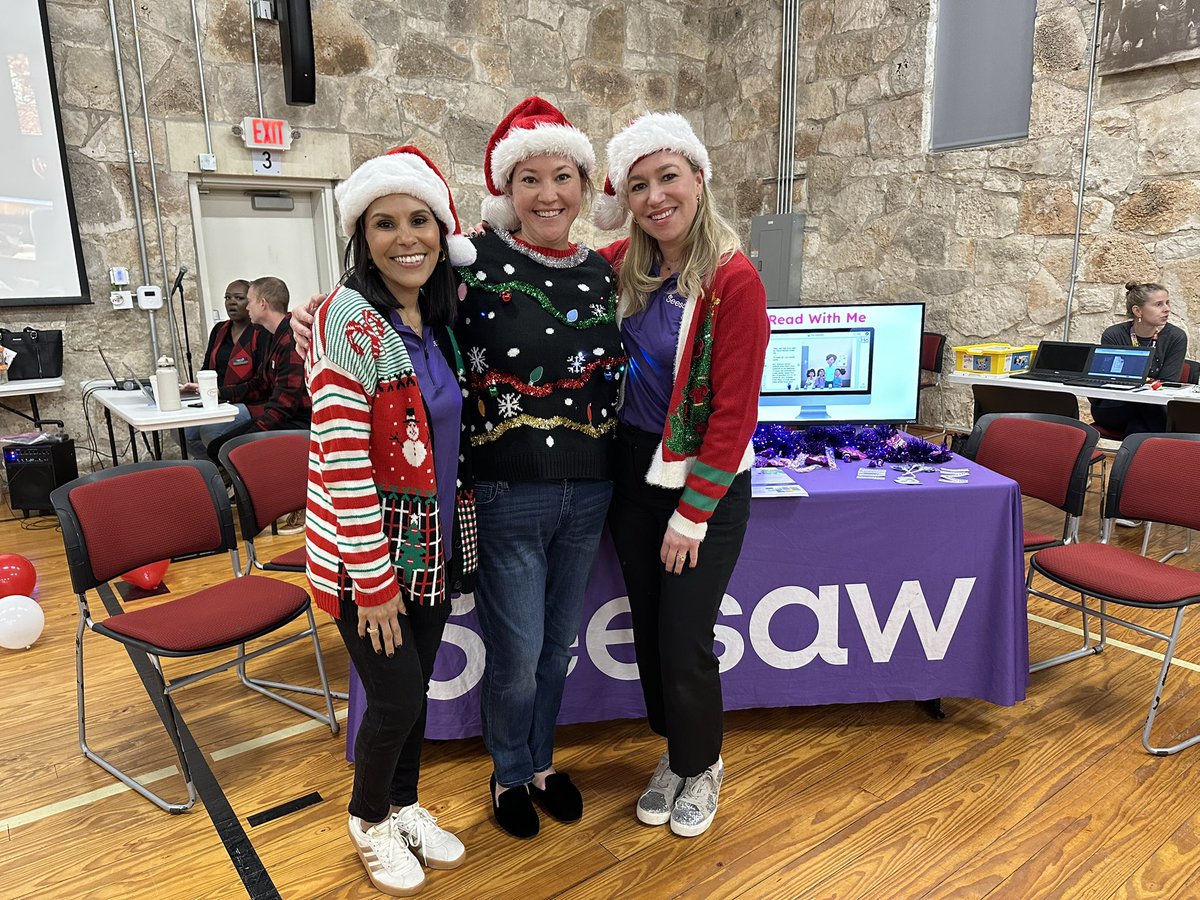MrsYPost's tweet photo. We had an amazing time at the @pfisd Tech Integration Jingle &amp; Mingle! 🎄✨🎅🏼
A big shoutout to the two 1st-grade teachers who showcased the magic of @Seesaw 💜 The passion for enhancing education through technology from teachers and district leaders is truly inspiring. 💻 https://t.co/lUoZ2O1Y5c