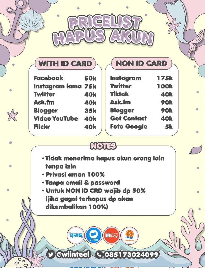 Haloo aku open jasa hapus akun sosmed facebook, Instagram, getcontact, twitter, Blog, askfm, youtube dll. Tanpa email &amp; Password pembayaran setelah akun terhapus