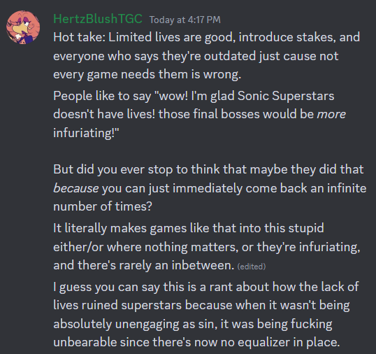Infinity_Draws's tweet photo. My honest take on limited lives in CERTAIN games: https://t.co/vhfsANjSlW