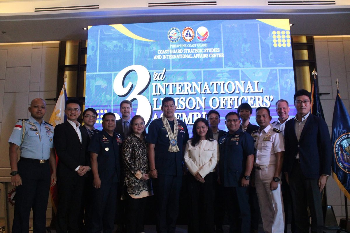 DamazoFrances's tweet photo. 3rd International Liaison Officers’ Assembly convened by the Philippine Coast Guard 

🇺🇳 🇵🇭 https://t.co/DB1p3KIv5Y