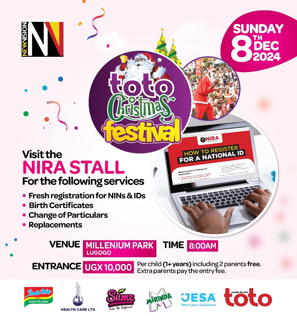 #NIRAOutreaches: Be our guest this Sunday 08.12.24-at Lugogo. Locate our stall to access a variety of our services, and much more as indicated on the poster.