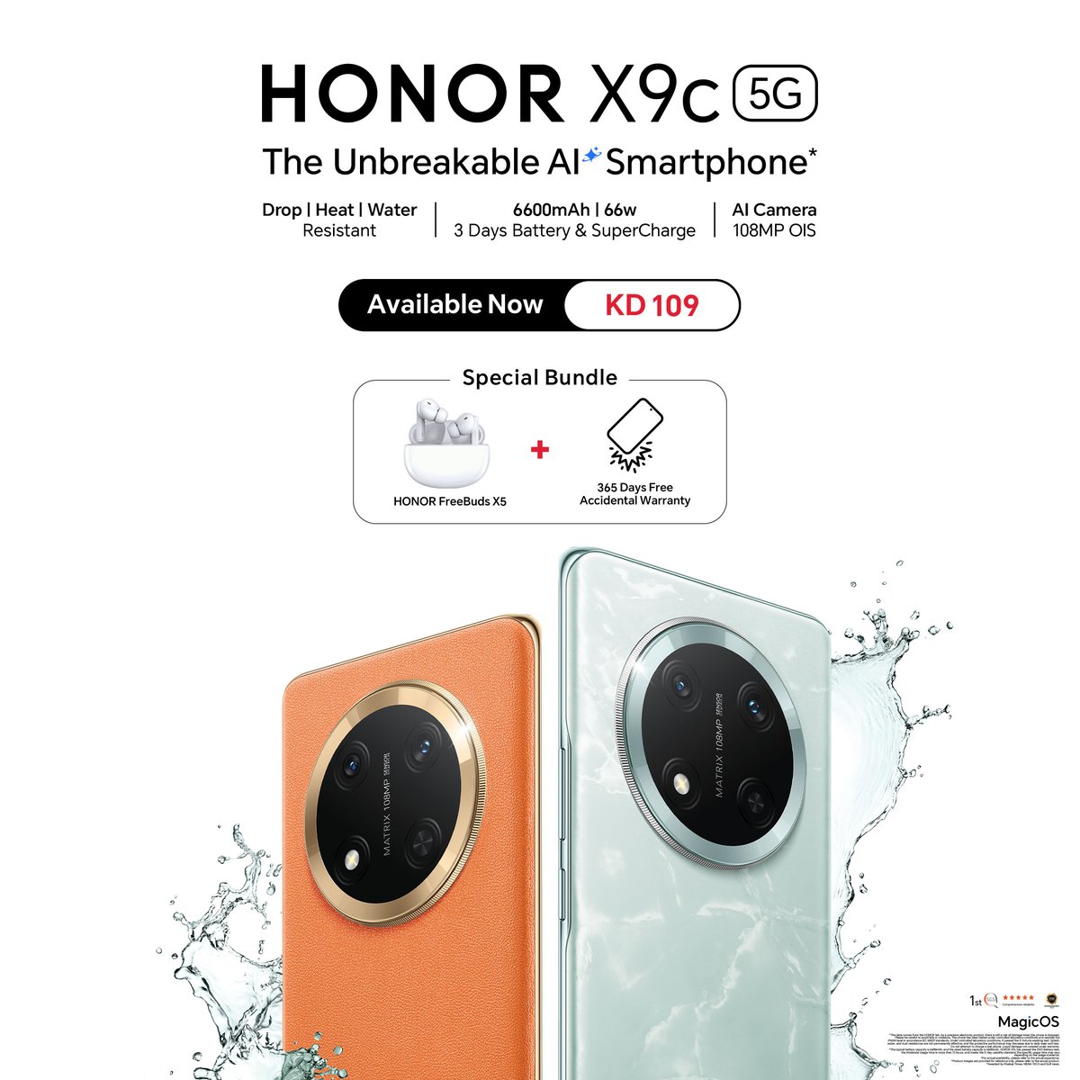 BestAlYousifi's tweet photo. 💦 حماية ضد الماء بزاوية 360°!
هاتف HONOR X9c يتيح لك راحة البال في كل لحظة—حتى مع الرذاذ والانسكابات. متانة مصممة للحياة اليومية! 🌊

عروض متاحة من خلال الأونلاين والمعارض
Order now: https://t.co/5GVzzJSTK1

#Bestalyousifi #UnlockYoureXtraPower #UltraToughTripleDefense https://t.co/NqIHCRnwWr