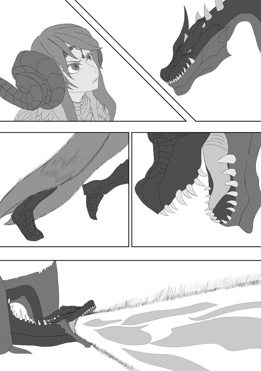 Aegiscythe's tweet photo. I have been working on a Mega Project for Stev's birthday referencing the time he managed to solo Fatalis with his favorite weapon. I have been working on practicing comic stuff September and for my first ever comic project this was a real fun start!
1/9 https://t.co/ou8BV0lsa2
