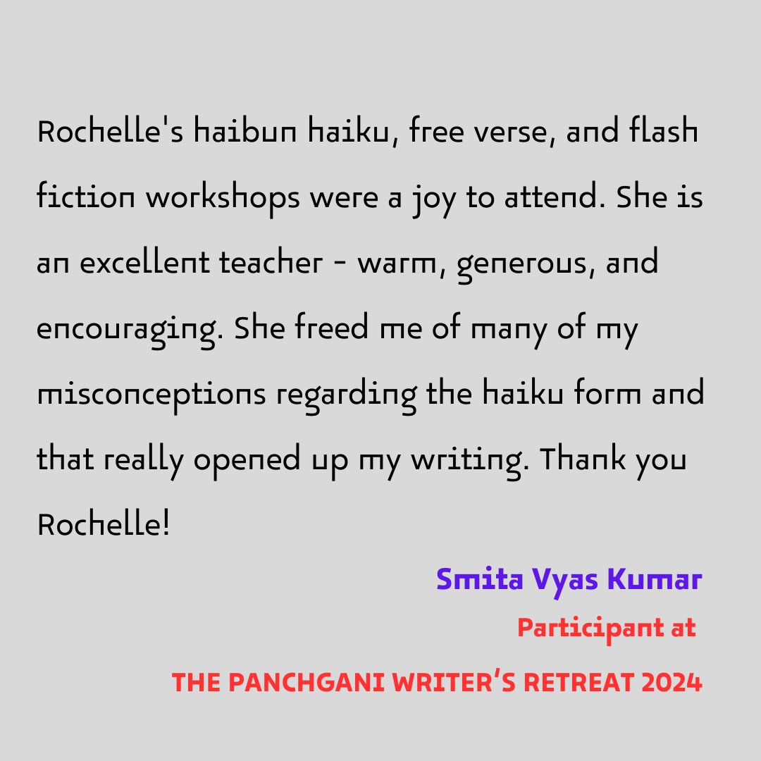 rochellepotkar's tweet image. Thanking the participants who paused amid their busy schedules to share their feedback, and very grateful to Shabnam Samuel, Director of Panchgani Writers' Retreat @panchganiwrites  for inviting me as an instructor.

#poetry #writingretreat #fiction #WritingCommunity