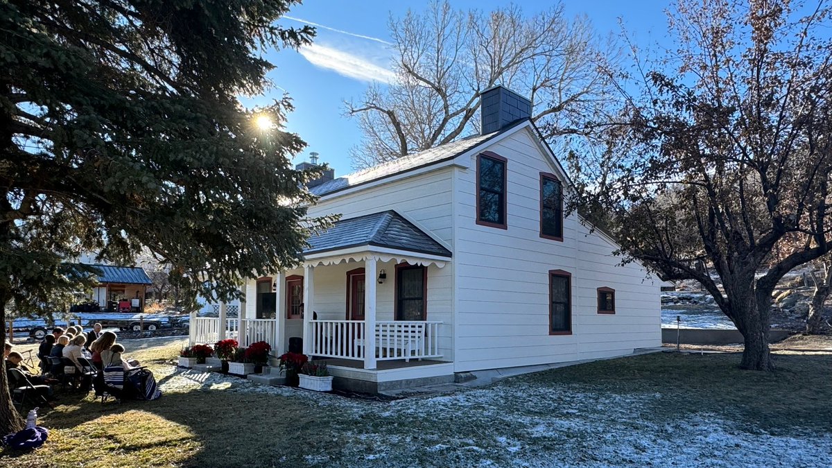HollandJeffreyR's tweet image. Last weekend, I was in Pine Valley, Utah—a little mountainside hamlet about 35 miles north of St. George, Utah. Two of my children and their spouses joined me as I dedicated a preserved and freshly refurbished pioneer-era home.
Built by my great-great-grandfather Robert Gardner…