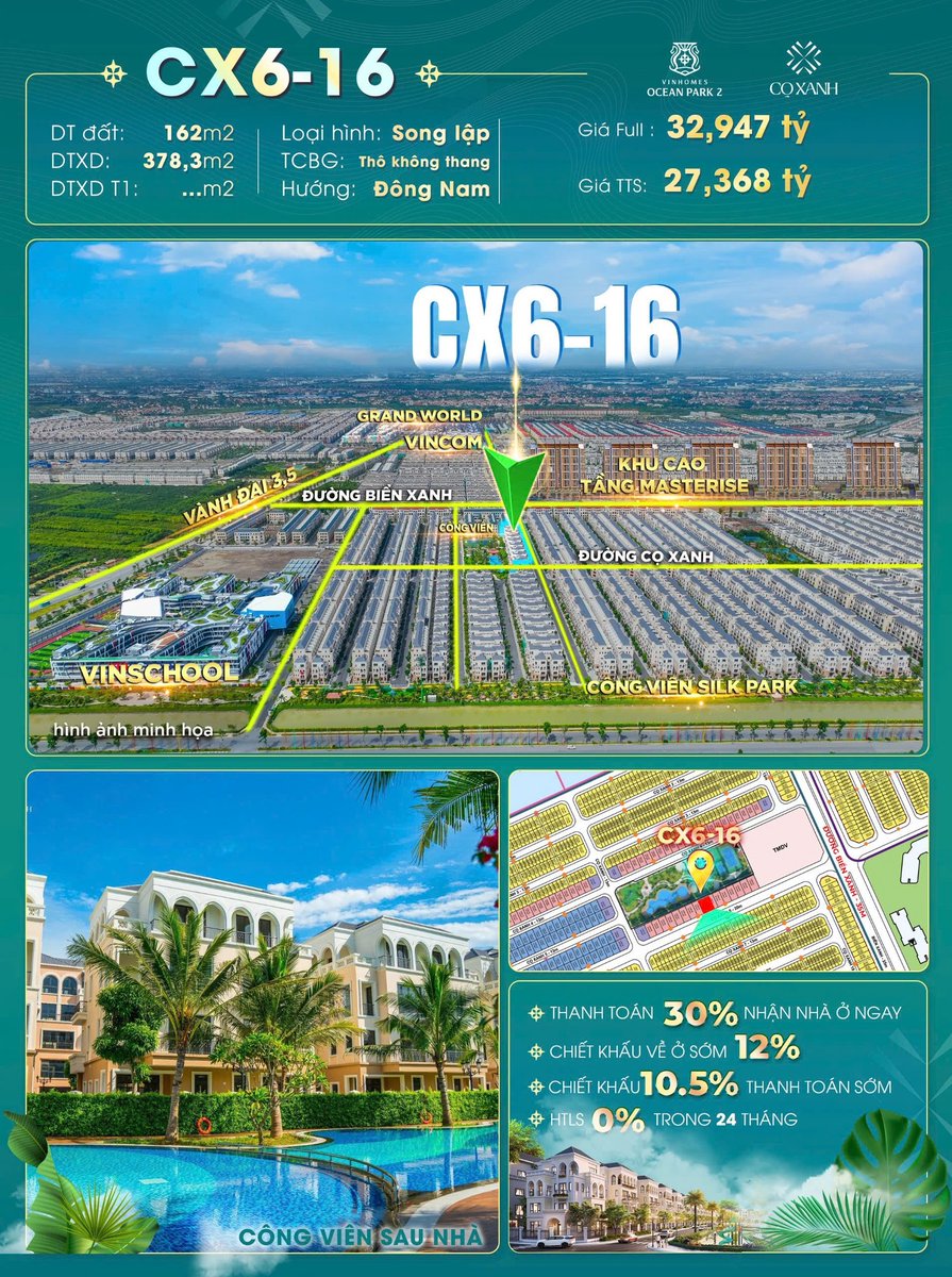 dragon_traderr's tweet photo. Song lập Cọ Xanh CX6-16 
Giá TTS 27,368 tỷ
Lh 0985368836 e Minh (Biển Xanh 26) https://t.co/X1w4pptMLn