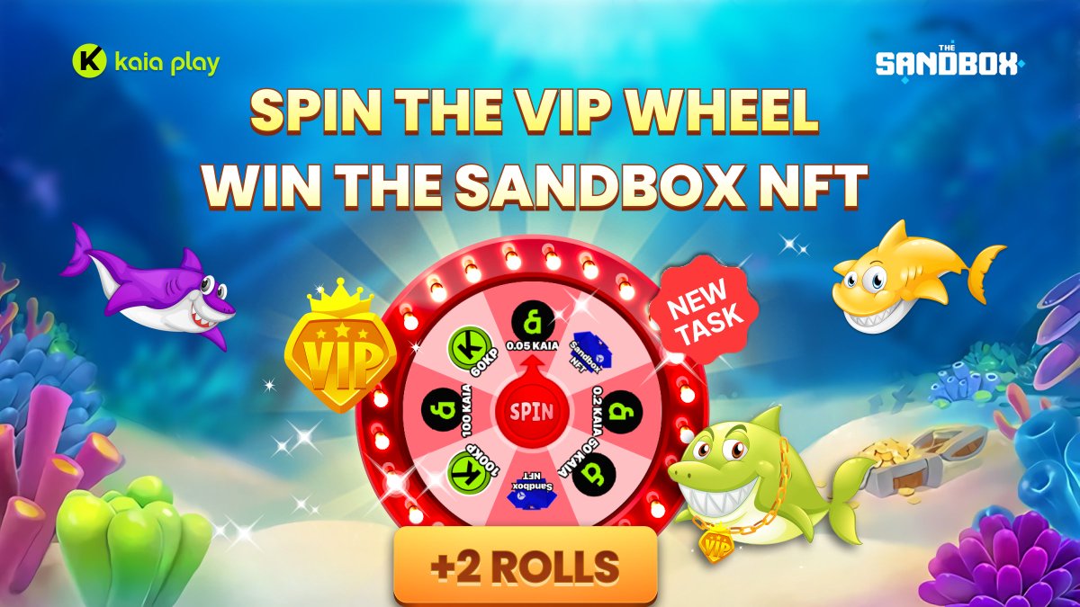 🚀 <a href="/TheSandboxGame/">The Sandbox</a> NFTs are now on the VIP Wheel! 🎡

🔥 Heat things up this winter with exclusive rewards for VIP members! 

Here’s the deal:
🎁 Spin and Win a Sandbox NFT (<a href="/WallacyWallet/">Wallacy Wallet</a> Shirt or Sleeve), and instantly get a Roll in #KaiaTreasureRush!

💎 Double the Power!