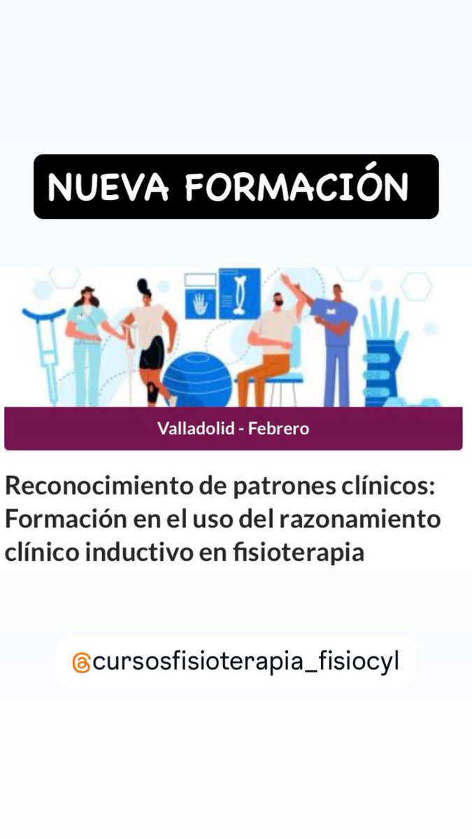 FISIOCYL's tweet photo. 1” EDICIÓN en 🇪🇸 exclusivo organizado por Fisiocyl

Un curso sobre el diagnóstico diferencial y razonamiento clínico, basado en el libro:
“PATTERN RECOGNITION OF CLINICAL SYNDROMES RELATED TO NEUROMUSCULOSKELETAL PAIN DISORDERS’

https://t.co/EvBNf1C2jY https://t.co/8mQLjW64S6