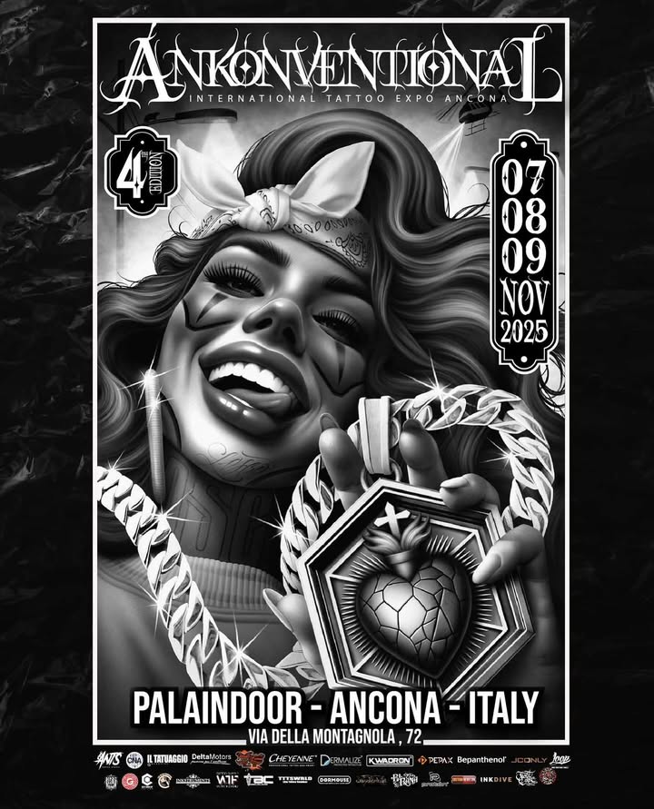 WTattooEvents's tweet photo. Ankonventional Tattoo Expo #4

★ 07 • 09 November 2025 ★                                      

★ Find all upcoming tattoo conventions at:
   https://t.co/N0u7OZb0bI https://t.co/dfObSMOm0K