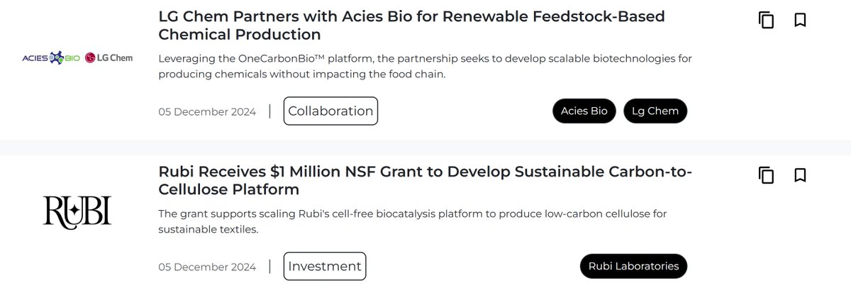 This week in #SyntheticBiology
<a href="/LGChemRnD/">LGChemRnD</a> <a href="/AciesBio/">Acies Bio</a> <a href="/rubi_earth/">Rubi Laboratories</a> 
Stay updated! kh-thequaestio.com/platform/news?…