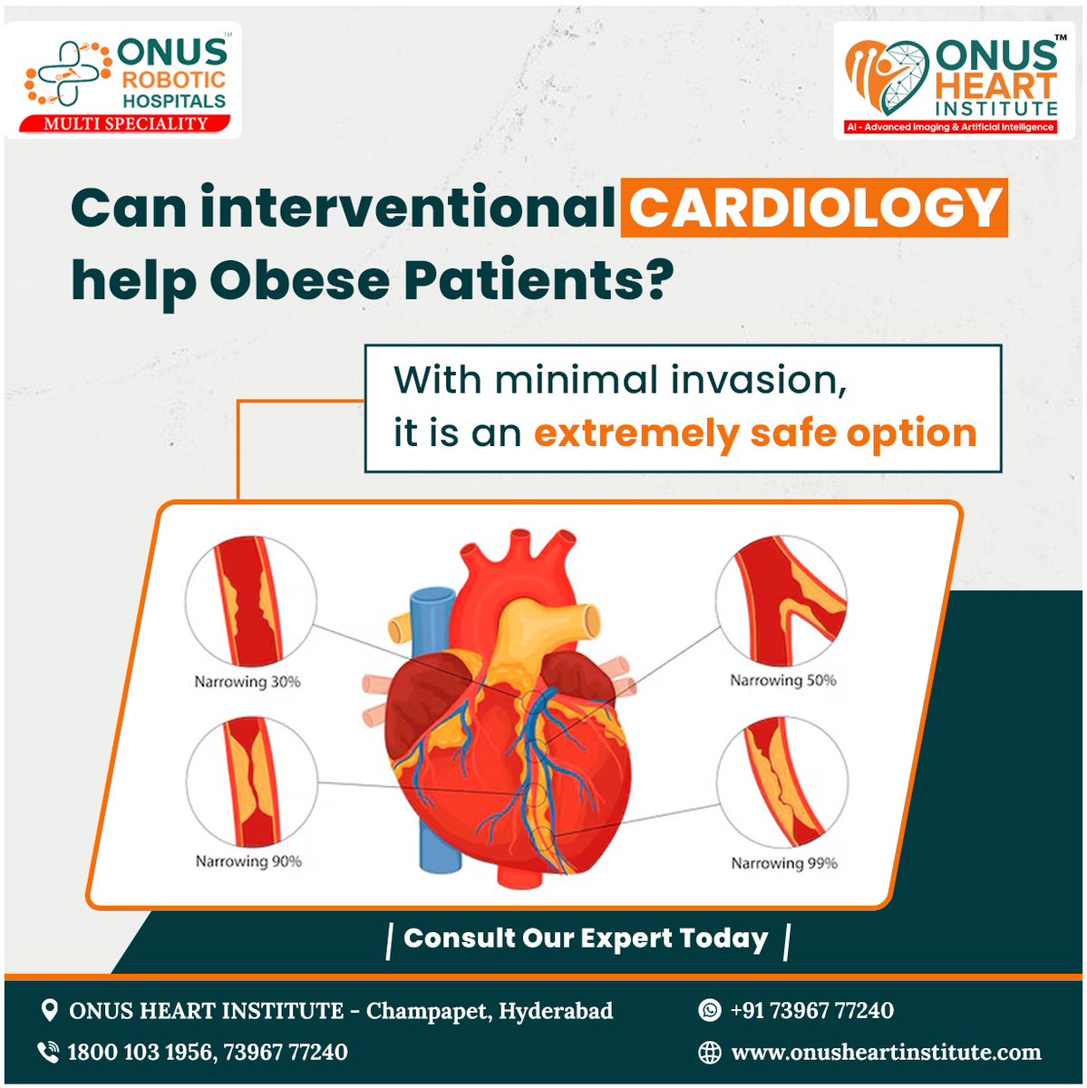 onusheart's tweet photo. "Can obesity put your heart at risk? 🫀 An interventional cardiologist can help! With minimally invasive procedures, it's a safer path to better heart health. Consult today for a healthier tomorrow!
#HeartHealth #InterventionalCardiology

#ObesityCare #MinimallyInvasive https://t.co/XgY4FR7PpK
