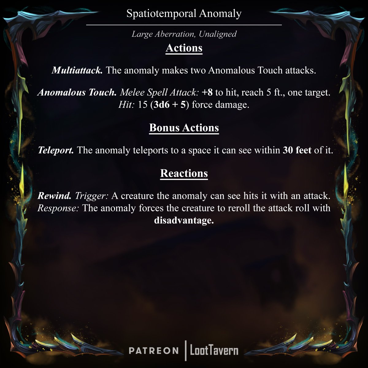loottavern's tweet photo. All fights are relative, but not all involve relativity.
#dnd #5e #homebrew #darkwings https://t.co/ryOv9niAjC