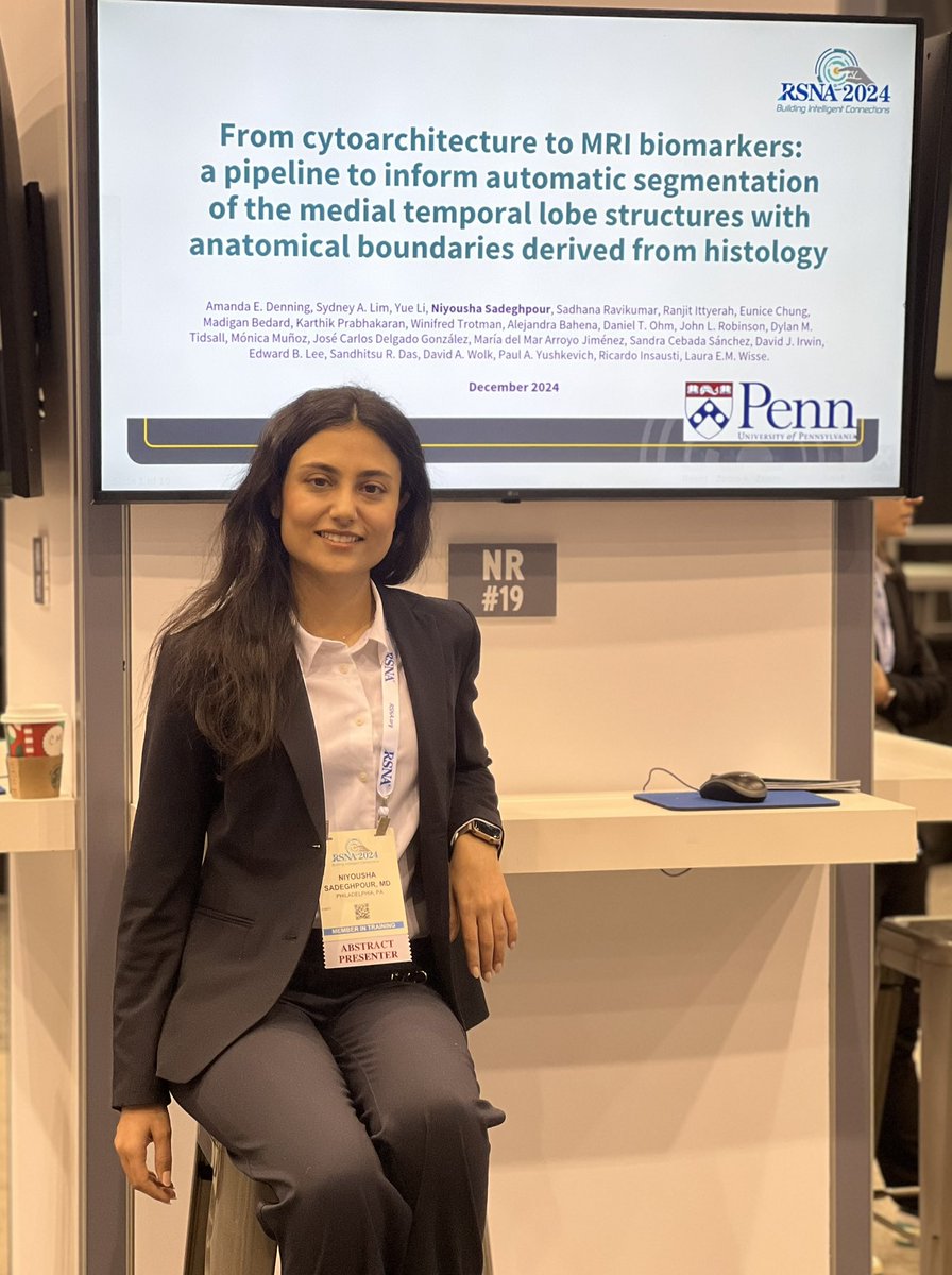 Grateful for the opportunity to present our projects at #RSNA2024 . Huge thanks to my mentors, <a href="/paul_yushkevich/">Paul Yushkevich</a> and Dr.Laura Wisse for their guidance and support. Excited to keep growing and contributing to this amazing field!
<a href="/radiology_rsna/">Radiology</a> <a href="/picslupenn/">PICSL</a> <a href="/PennRadiology/">Penn Radiology</a>