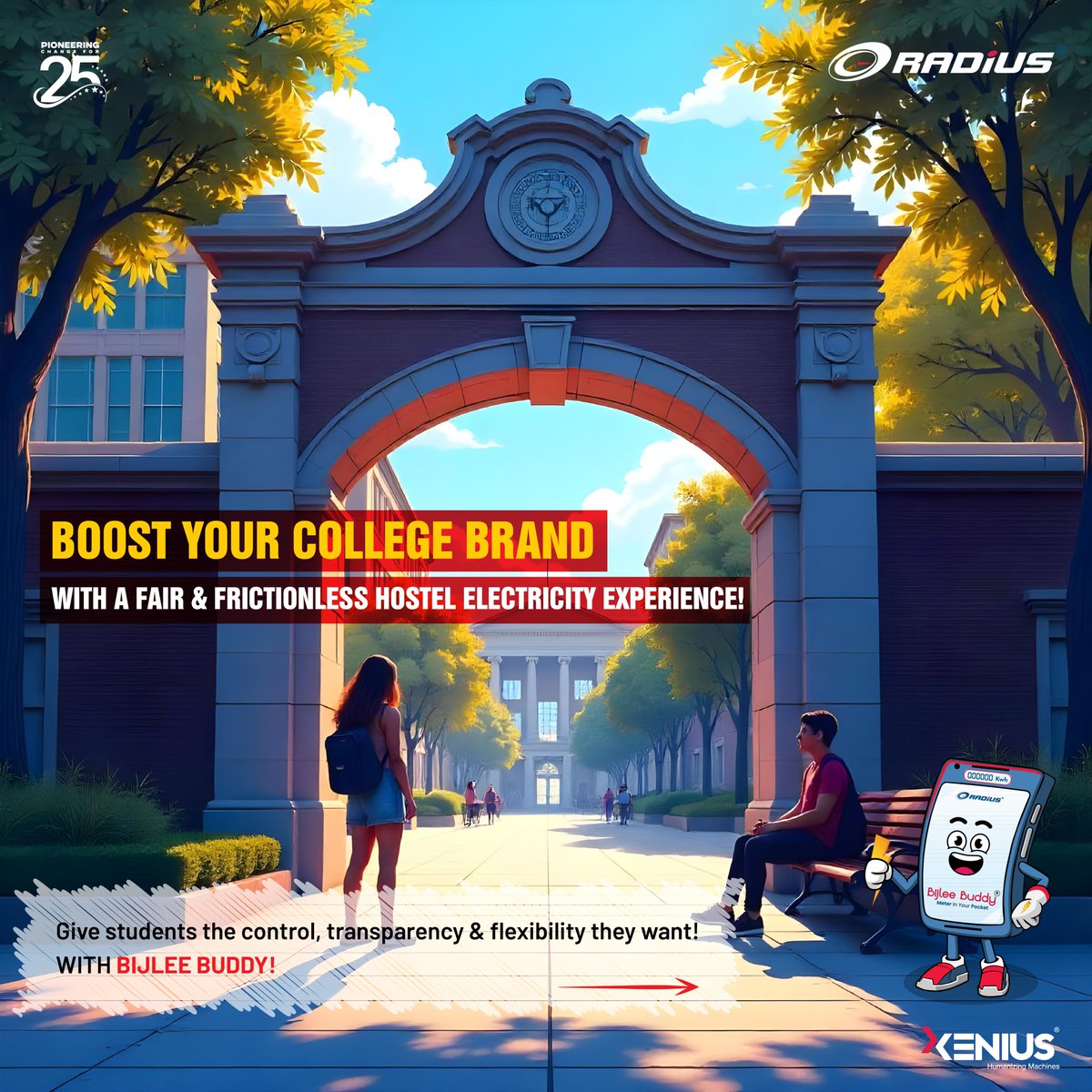 radius_in's tweet photo. Level up your college hostel electricity management system.
#SmartElectricity #HostelPowerUpgrade #BijleeBuddy #GreenCampusSolutions #PrepaidElectricity #StudentLifeSimplified #TechSavvyCampus #SmartSolutions #SmartDevices https://t.co/PTkt5yuGmf