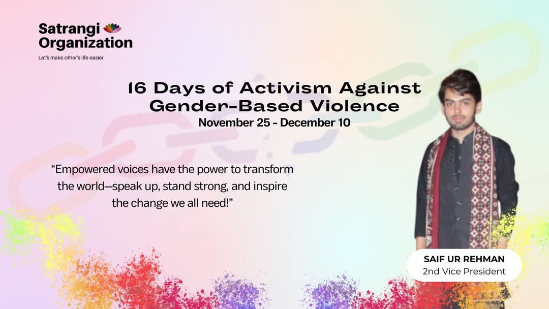 SATRANGIORGANI2's tweet photo. Our 2nd vice President Saif and Joint secretary Insha malik message against Gender Base violence .Both are social worker and human rights defender
#16DaysOfActivism 
@APLHIV @Alishasherazi https://t.co/nj5xprpYaS