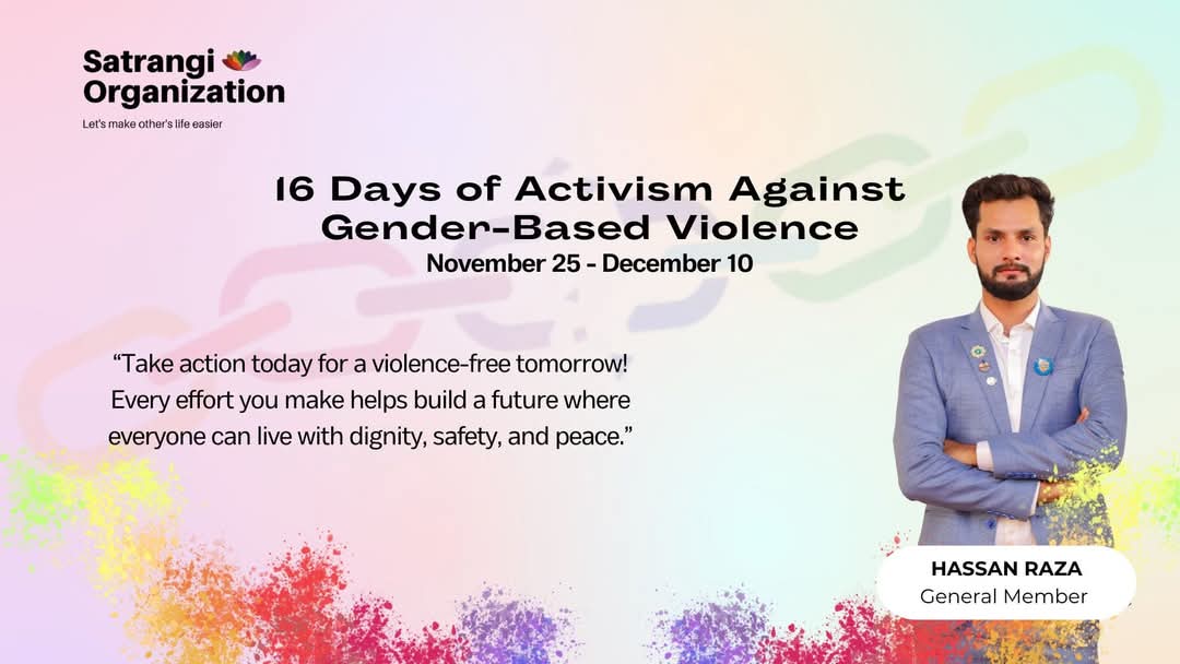 SATRANGIORGANI2's tweet photo. Satrangi Organization youth ambassador چوہدری صائم انیس and member Hassan Raza message regarding Gender Base Violence
#16DaysOfActivism 
#genderbasedviolence https://t.co/6UMPXQl0UE