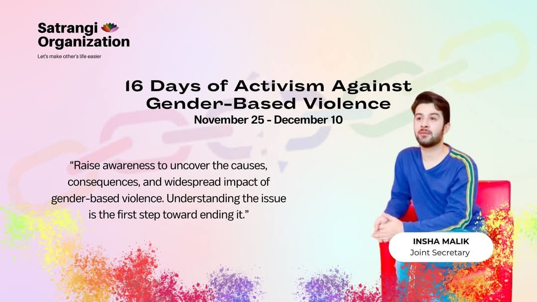 SATRANGIORGANI2's tweet photo. Our 2nd vice President Saif and Joint secretary Insha malik message against Gender Base violence .Both are social worker and human rights defender
#16DaysOfActivism 
@APLHIV @Alishasherazi https://t.co/nj5xprpYaS
